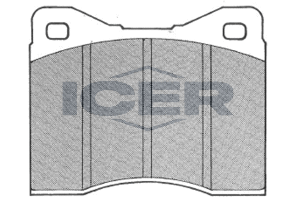 Комплект спирачно феродо, дискови спирачки ICER