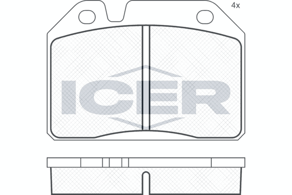 Комплект спирачно феродо, дискови спирачки ICER