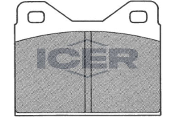 Комплект спирачно феродо, дискови спирачки ICER
