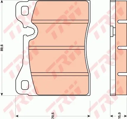 Комплект спирачно феродо, дискови спирачки TRW