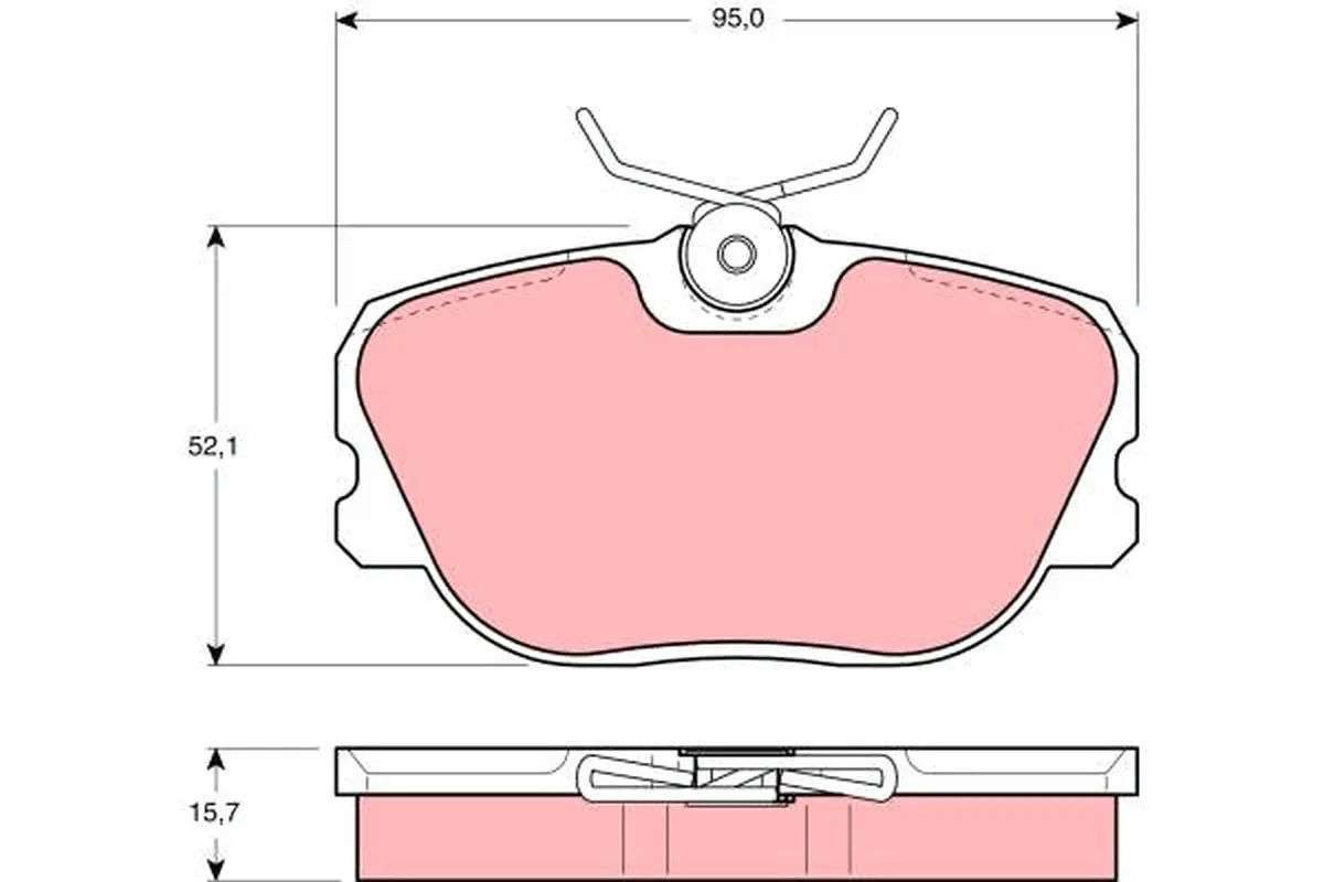 Комплект спирачно феродо, дискови спирачки TRW