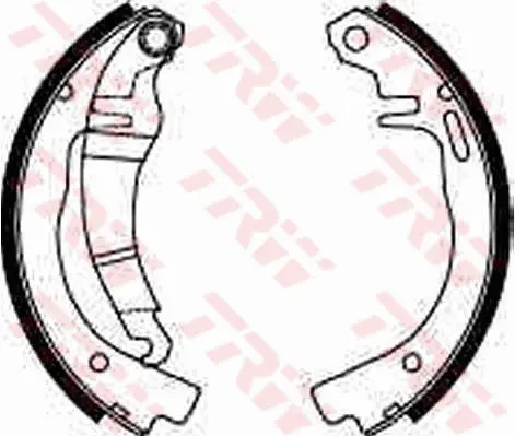 Комплект спирачна челюст TRW