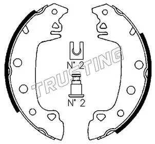 Комплект спирачна челюст TRUSTING