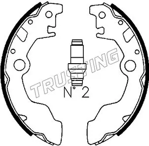Комплект спирачна челюст TRUSTING