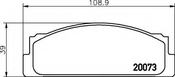 Комплект спирачно феродо, дискови спирачки HELLA