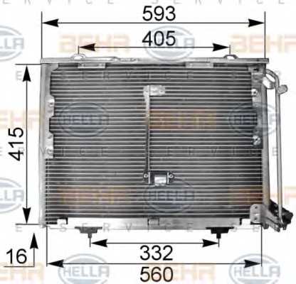 ➡️ Радиатор климатик HELLA 8FC 351 036-011 за Mercedes-Benz C-CLASS (W202)  C 180 (202.018) ➡️ AutoProfi.BG ®
