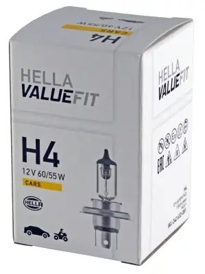 Крушка с нагреваема жичка, фар за дълги светлини HELLA