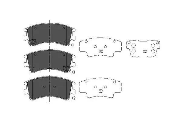 Комплект спирачно феродо, дискови спирачки KAVO PARTS