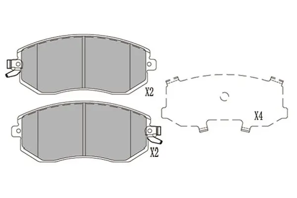 Комплект спирачно феродо, дискови спирачки KAVO PARTS