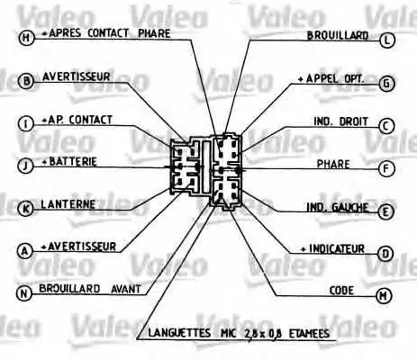 Превключвател на кормилната колона VALEO 251260