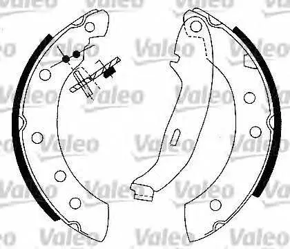 Комплект спирачна челюст VALEO 553319