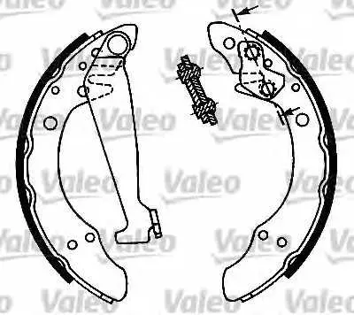 Комплект спирачна челюст VALEO 554695