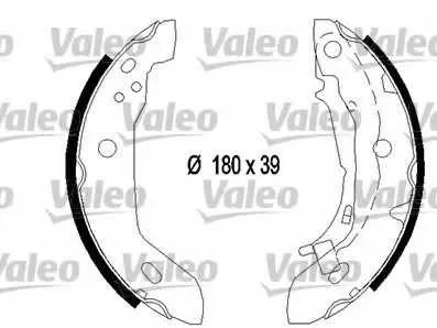 Комплект спирачна челюст VALEO 554756
