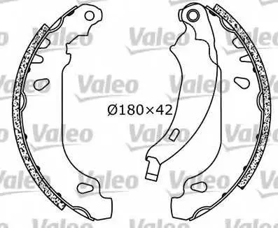 Комплект спирачна челюст VALEO