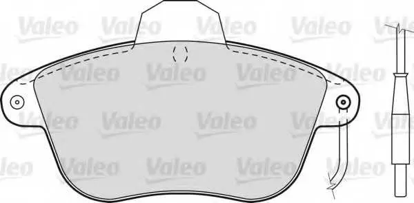 Комплект спирачно феродо, дискови спирачки VALEO 598028