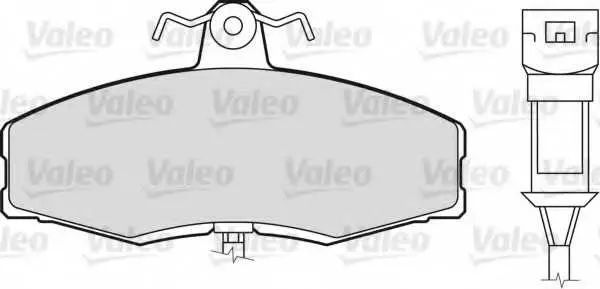 Комплект спирачно феродо, дискови спирачки VALEO 598169