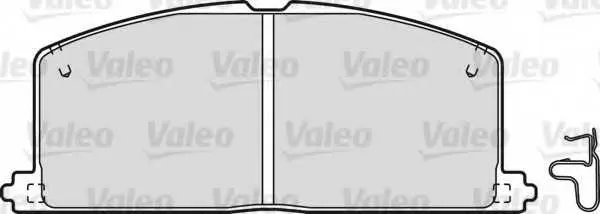 Комплект спирачно феродо, дискови спирачки VALEO 598266
