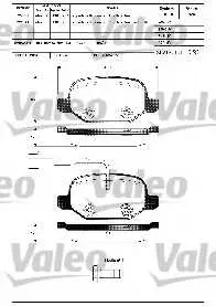 Комплект спирачно феродо, дискови спирачки VALEO