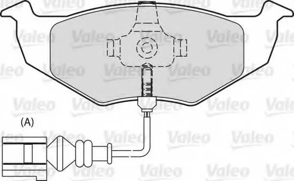 Комплект спирачно феродо, дискови спирачки VALEO 598488