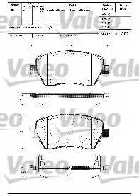 Комплект спирачно феродо, дискови спирачки VALEO