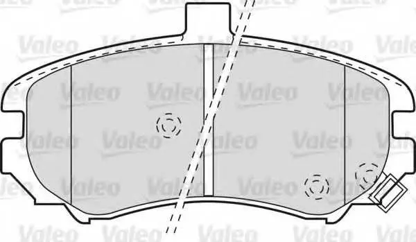 Комплект спирачно феродо, дискови спирачки VALEO 598739