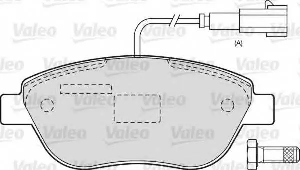 Комплект спирачно феродо, дискови спирачки VALEO 598839