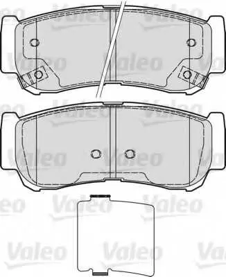 Комплект спирачно феродо, дискови спирачки VALEO 598932
