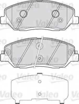Комплект спирачно феродо, дискови спирачки VALEO 598937
