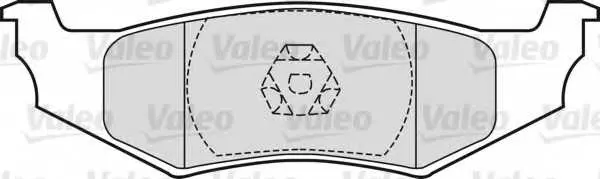 Комплект спирачно феродо, дискови спирачки VALEO 598965