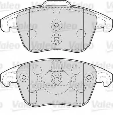 Комплект спирачно феродо, дискови спирачки VALEO 598998