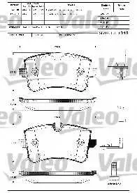 Комплект спирачно феродо, дискови спирачки VALEO 601325