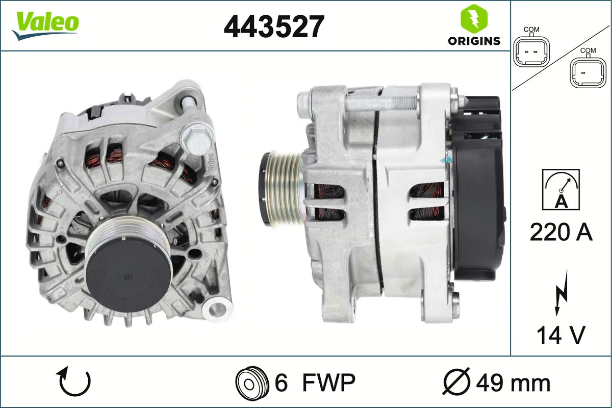 Генератор VALEO 443527