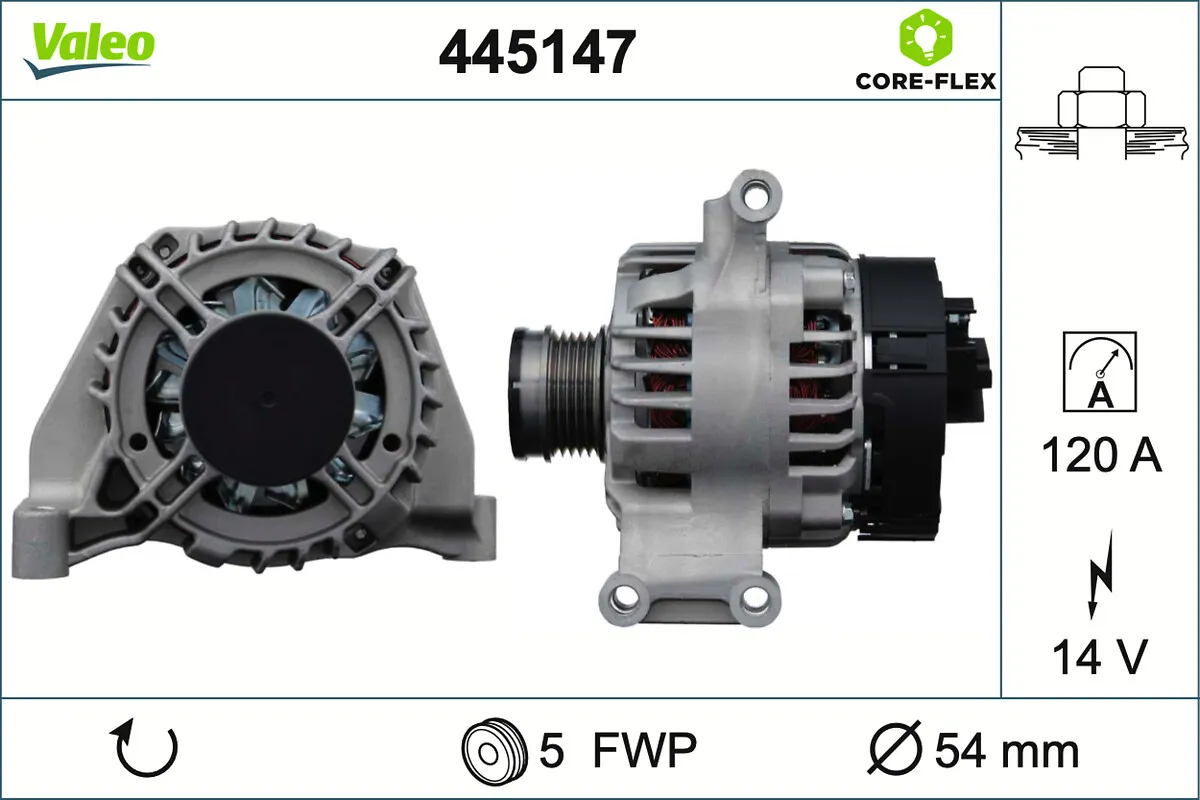 VALEO CORE-FLEX , генератор VALEO 445147