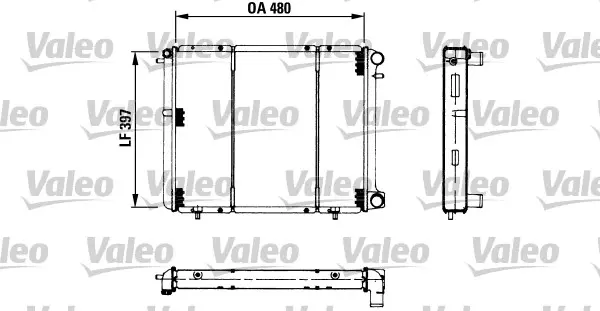 Радиатор, охлаждане на двигателя VALEO 730180