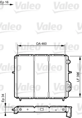 Радиатор, охлаждане на двигателя VALEO 730183