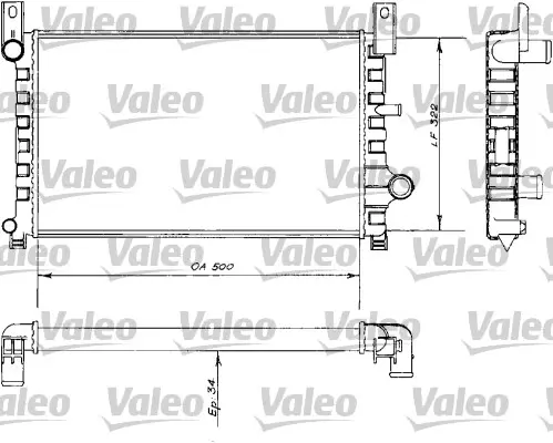 Радиатор, охлаждане на двигателя VALEO 730484