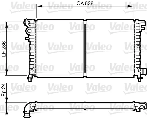 Радиатор, охлаждане на двигателя VALEO 731530