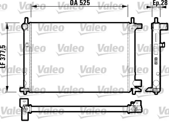 Радиатор, охлаждане на двигателя VALEO 732003