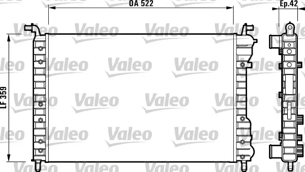 Радиатор, охлаждане на двигателя VALEO 732005
