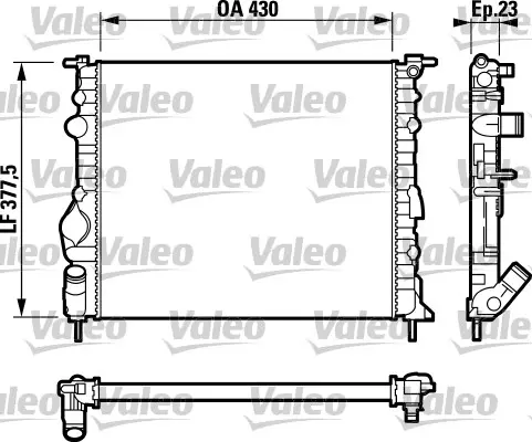 Радиатор, охлаждане на двигателя VALEO 732389