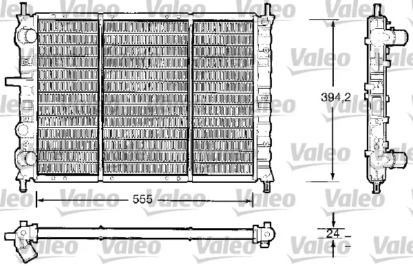 Радиатор, охлаждане на двигателя VALEO 732504