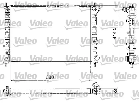 Радиатор, охлаждане на двигателя VALEO 732580