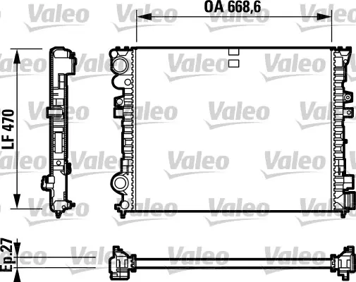Радиатор, охлаждане на двигателя VALEO
