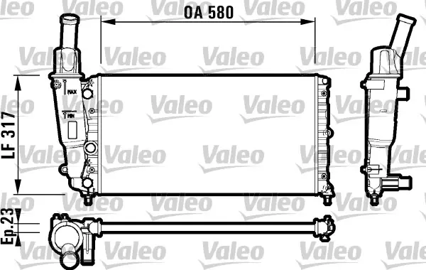 Радиатор, охлаждане на двигателя VALEO 732705