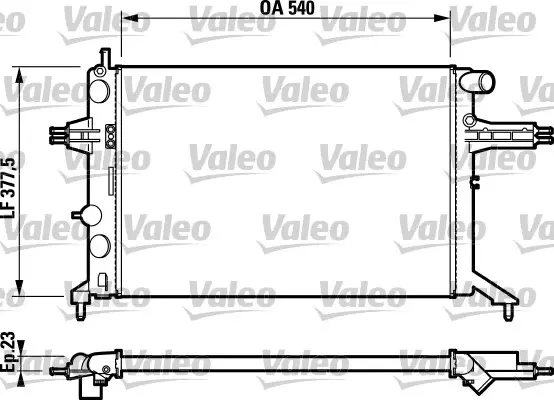 Радиатор, охлаждане на двигателя VALEO 732795