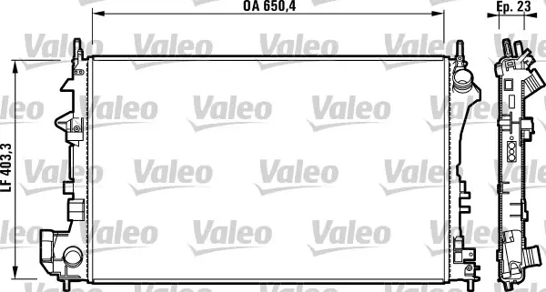 Радиатор, охлаждане на двигателя VALEO 732879