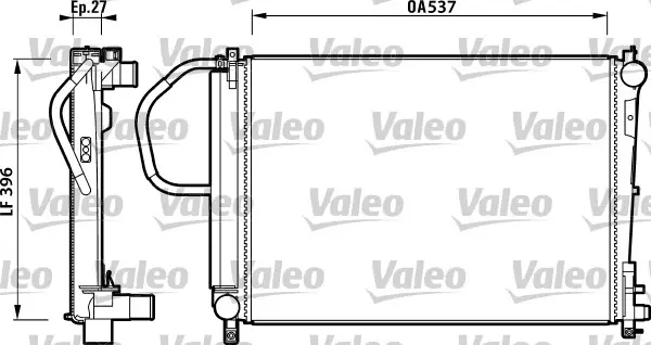 Радиатор, охлаждане на двигателя VALEO 732883