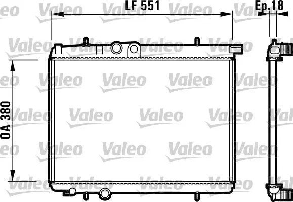 Радиатор, охлаждане на двигателя VALEO 732886