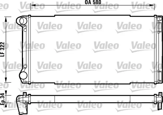 Радиатор, охлаждане на двигателя VALEO 732913