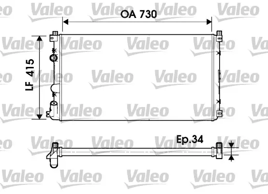 Радиатор, охлаждане на двигателя VALEO 732918